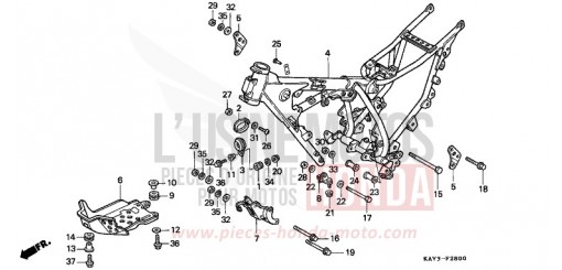 CARROSSERIE DE CHASSIS NX125K de 1989